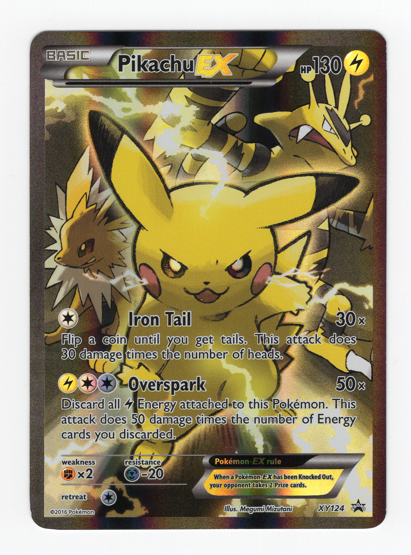 Pikachu EX #XY124 Pokemon Promo | Lightly - Moderately Played