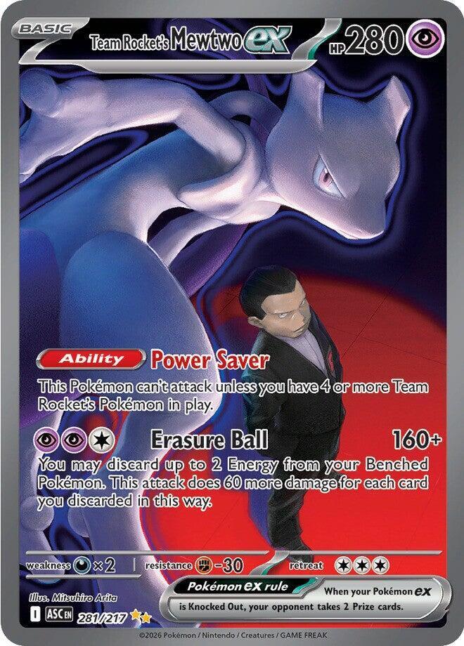 Team Rocket's Mewtwo Ex [SIR] #281 Pokemon Ascended Heroes - Near Mint