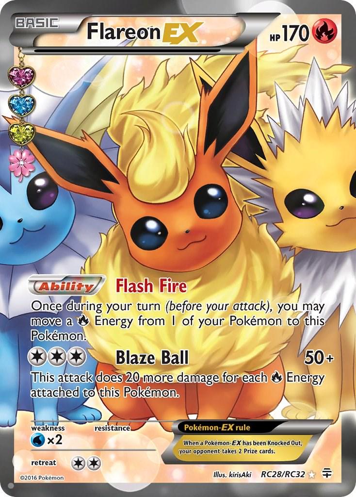 Flareon EX #RC28 Pokemon Generations Holo - Near Mint