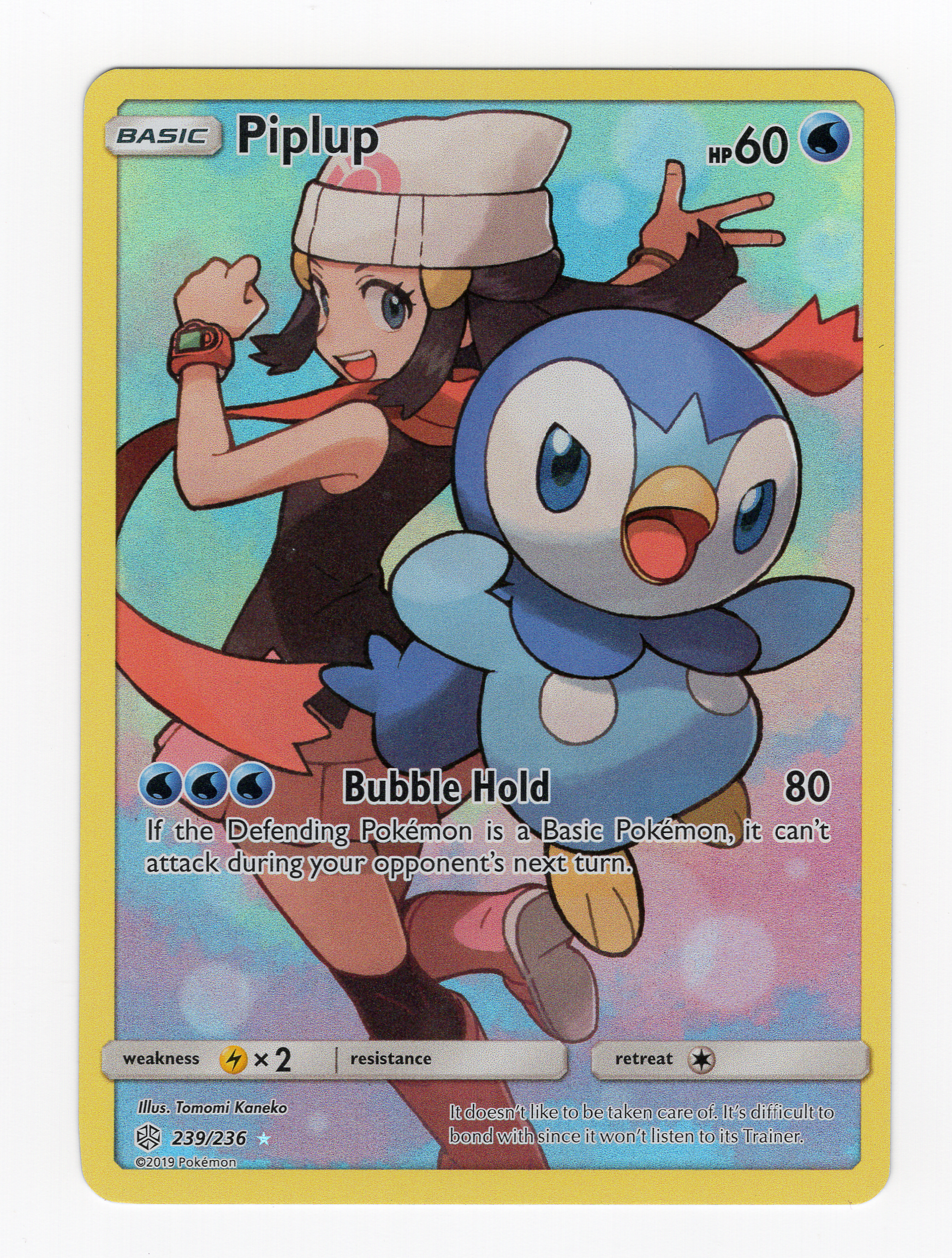 Piplup #239 Pokemon Cosmic Eclipse Secret Rare Holo Near Mint