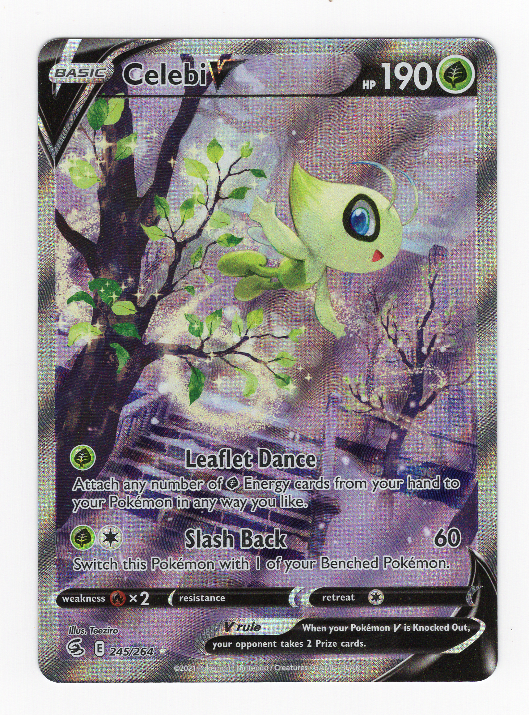 Celebi V #245 Pokemon Fusion Strike Holo Alt Art Near Mint
