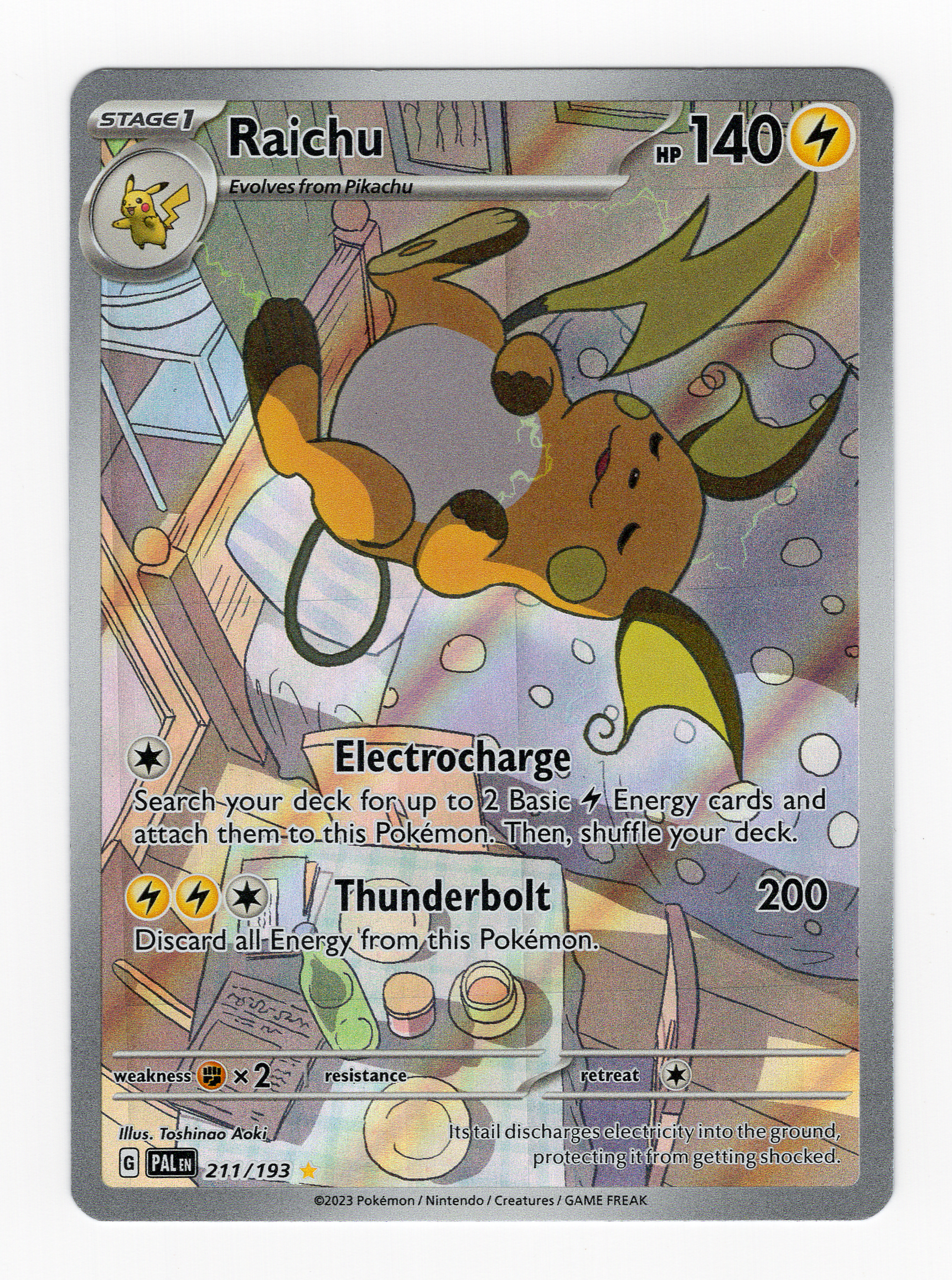 Raichu #211 Pokemon Paldea Evolved Illustration Rare - Near Mint