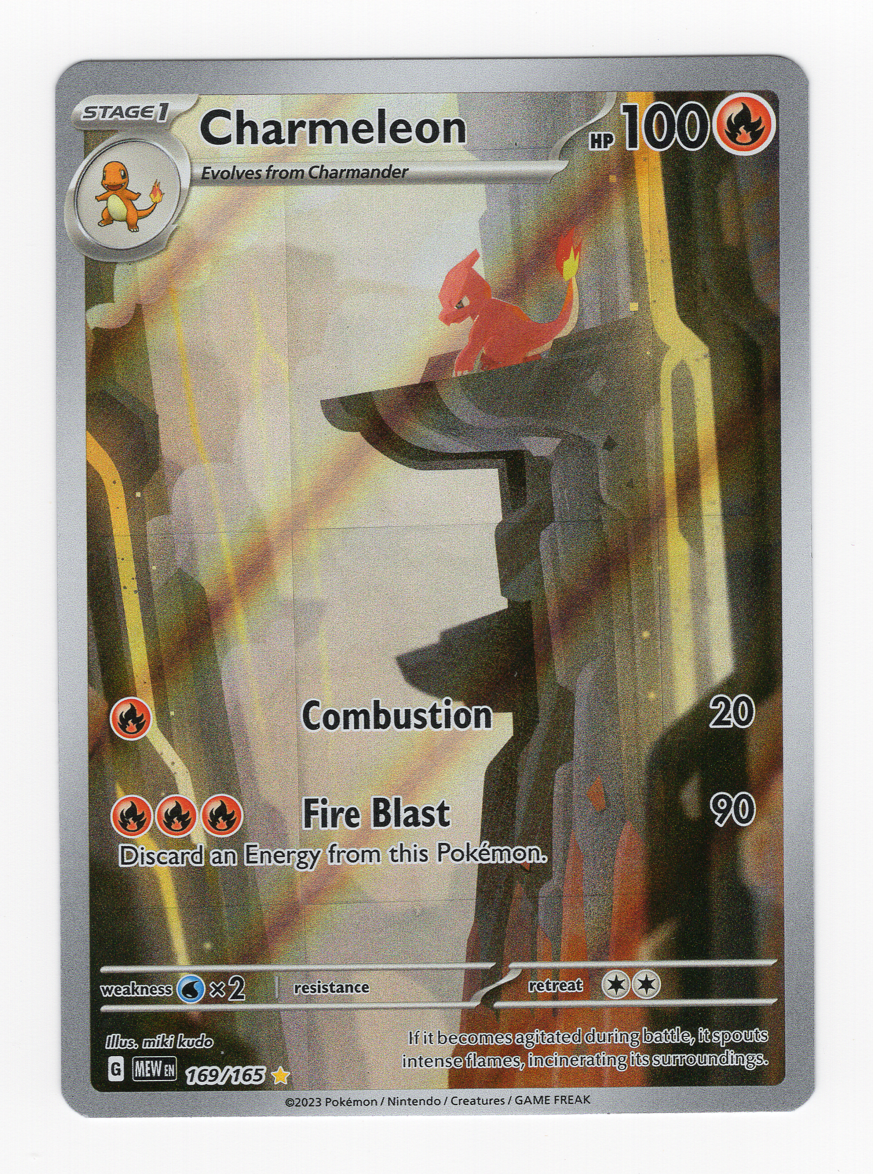 Charmeleon #169 Pokemon Scarlet & Violet 151 Illustration Rare Near Mint